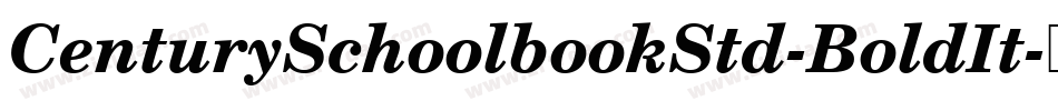CenturySchoolbookStd-BoldIt字体转换
