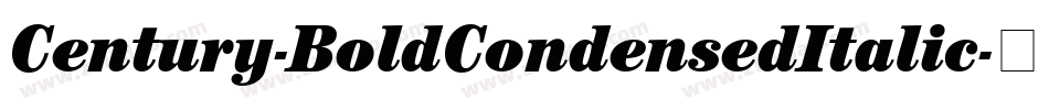 Century-BoldCondensedItalic字体转换