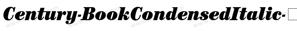 Century-BookCondensedItalic字体转换