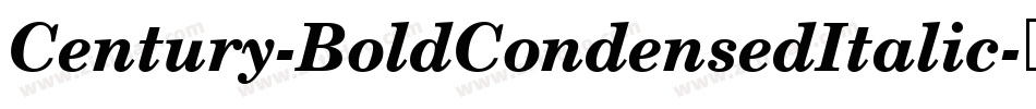 Century-BoldCondensedItalic字体转换