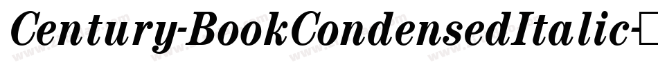 Century-BookCondensedItalic字体转换