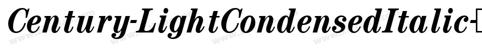 Century-LightCondensedItalic字体转换
