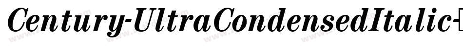 Century-UltraCondensedItalic字体转换