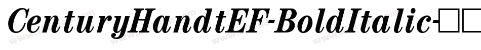 CenturyHandtEF-BoldItalic字体转换