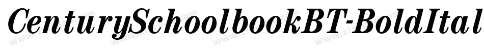CenturySchoolbookBT-BoldItalic字体转换