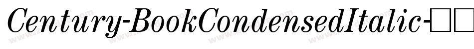 Century-BookCondensedItalic字体转换