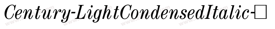 Century-LightCondensedItalic字体转换