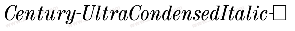 Century-UltraCondensedItalic字体转换