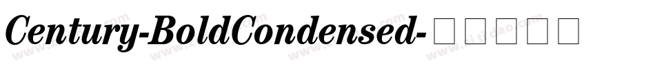 Century-BoldCondensed字体转换