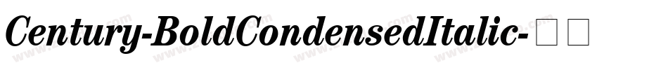 Century-BoldCondensedItalic字体转换