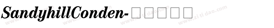 SandyhillConden字体转换