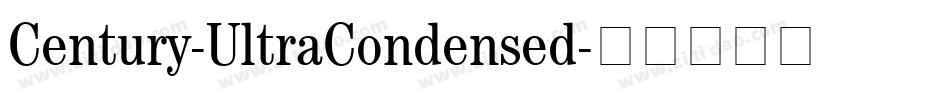 Century-UltraCondensed字体转换