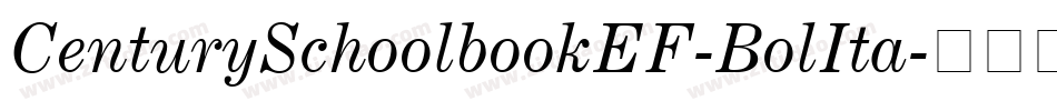 CenturySchoolbookEF-BolIta字体转换