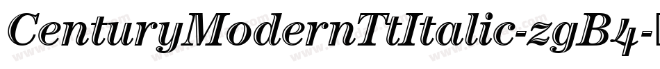 CenturyModernTtItalic-zgB4字体转换