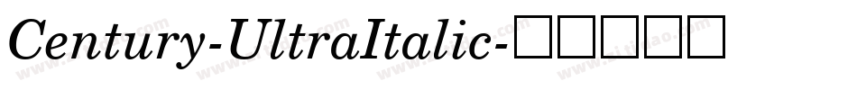 Century-UltraItalic字体转换