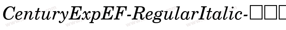 CenturyExpEF-RegularItalic字体转换