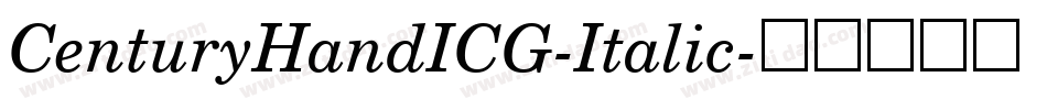 CenturyHandICG-Italic字体转换