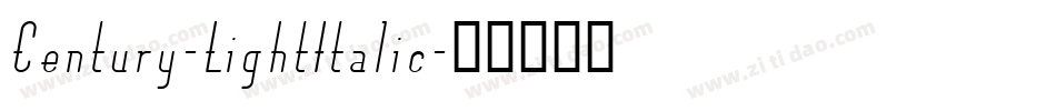 Century-LightItalic字体转换