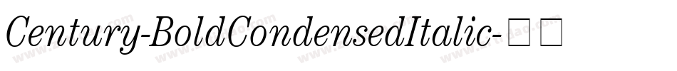 Century-BoldCondensedItalic字体转换