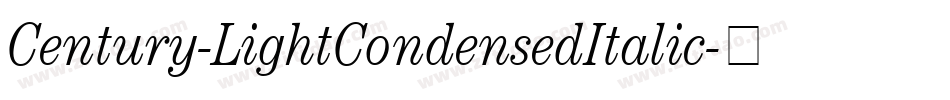 Century-LightCondensedItalic字体转换