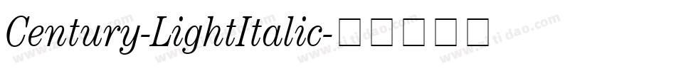 Century-LightItalic字体转换