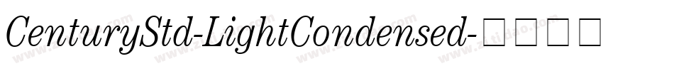 CenturyStd-LightCondensed字体转换