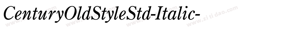 CenturyOldStyleStd-Italic字体转换