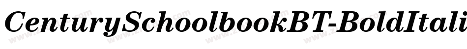 CenturySchoolbookBT-BoldItalic字体转换
