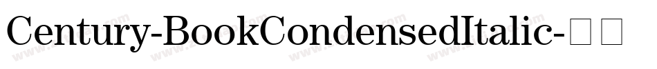 Century-BookCondensedItalic字体转换