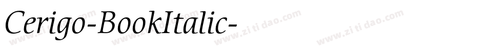 Cerigo-BookItalic字体转换