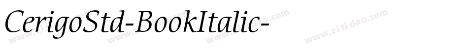 CerigoStd-BookItalic字体转换