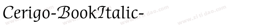 Cerigo-BookItalic字体转换