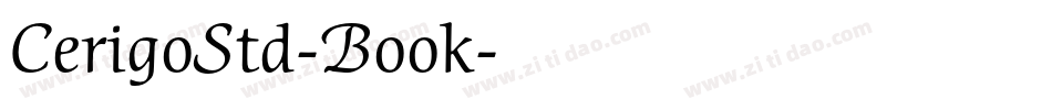 CerigoStd-Book字体转换