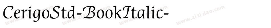 CerigoStd-BookItalic字体转换