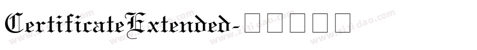 CertificateExtended字体转换