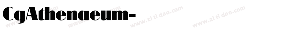 CgAthenaeum字体转换