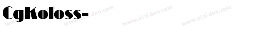 CgKoloss字体转换
