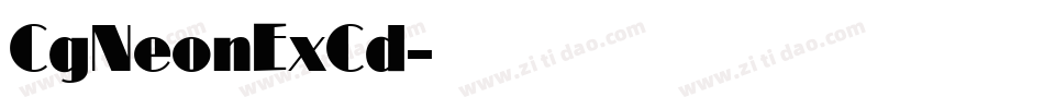 CgNeonExCd字体转换