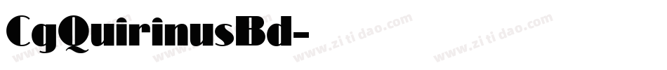 CgQuirinusBd字体转换