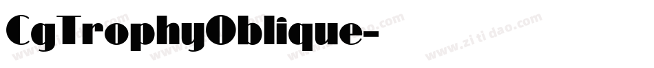 CgTrophyOblique字体转换