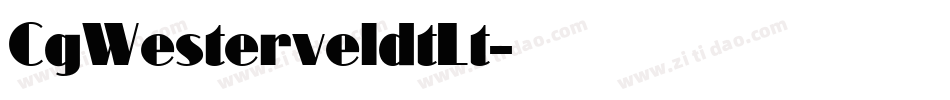 CgWesterveldtLt字体转换