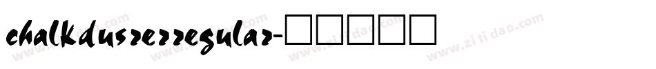 chalkdusrerregular字体转换