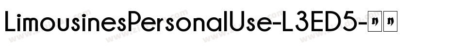 LimousinesPersonalUse-L3ED5字体转换