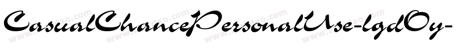 CasualChancePersonalUse-lgdOy字体转换