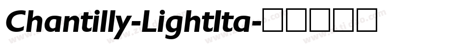 Chantilly-LightIta字体转换