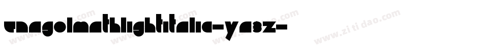 EnagolMathLightItalic-ya3Z字体转换