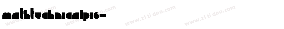 MathTechnicalP16字体转换