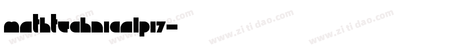 MathTechnicalP17字体转换