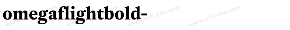 omegaflightbold字体转换