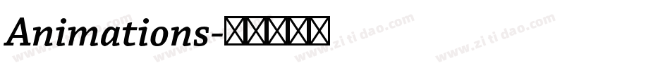 Animations字体转换